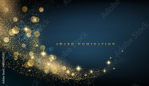 2022 New Year Abstract shiny color gold wave design element