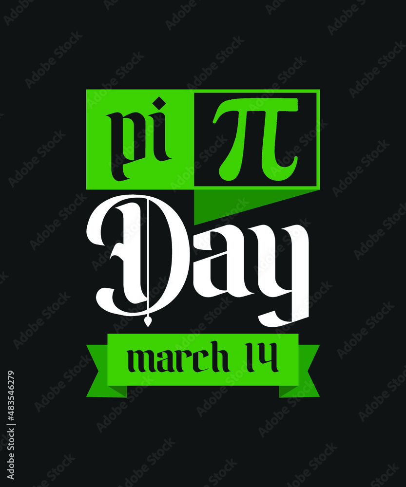 Fototapeta premium Pi Day T-shirt Design Vector