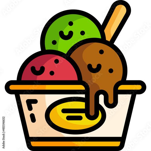 ice cream line icon
