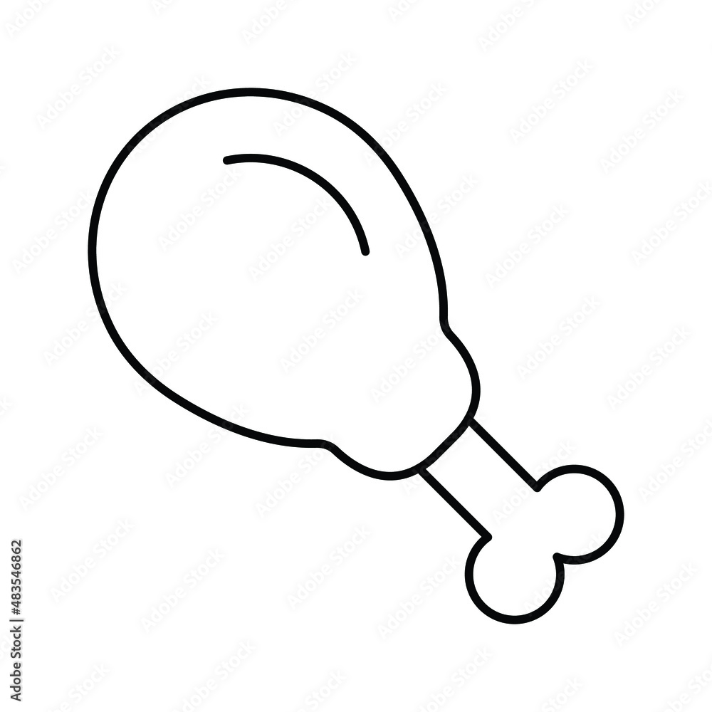 Chicken leg Isolated Vector icon which can easily modify or edit
Chicken leg Isolated Vector icon which can easily modify or edit