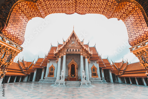 The arch at the Marble Temple, Wat benchamabophit, Bangkok