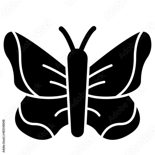 butterfly solid icon