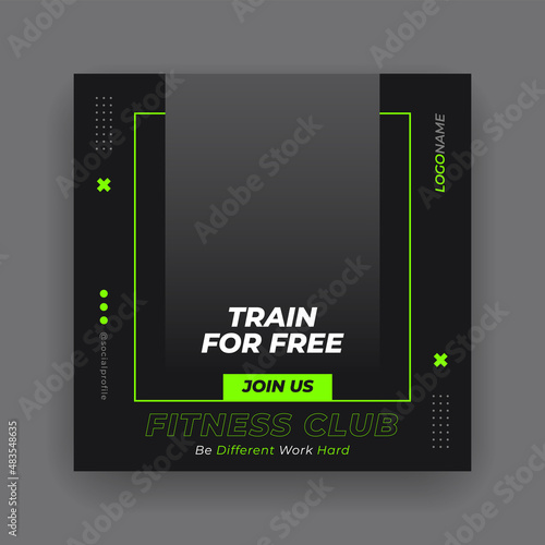 Fitness social media banner template