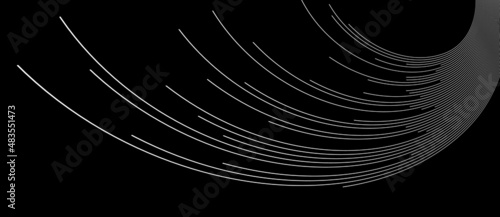 Abstract background with white dynamic lines to horizon.