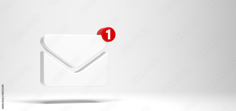 contact icon symbol as a part of communication - 3D Illustration