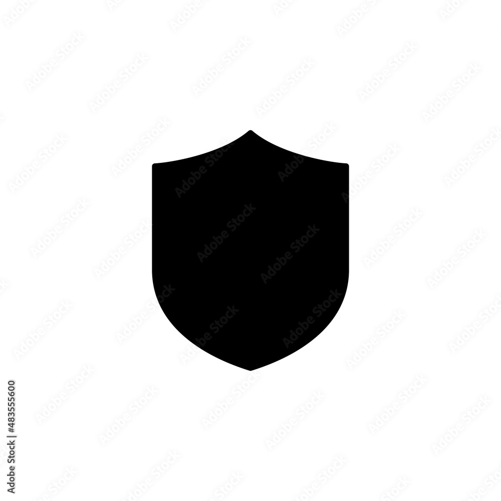 Shield simple flat icon vector illustration