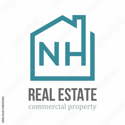 logo for a fun and driven house flipping letter NH