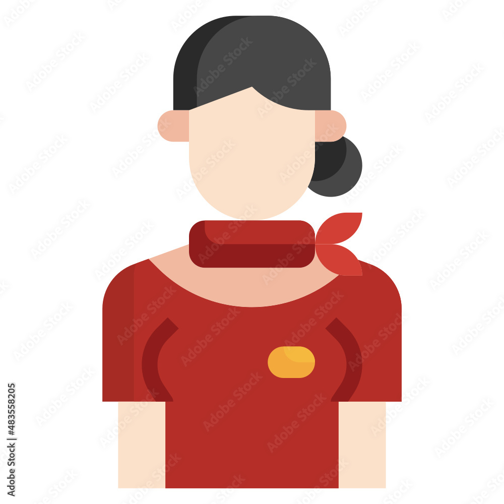 Jobs and professions avatars_stewardess Jobs and professions avatars_stewardess