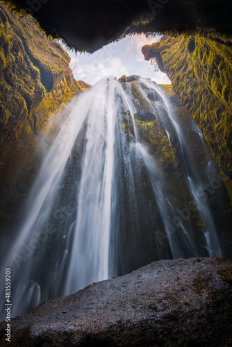 Gljufrabui also known as Gljufrafoss is a beautiful waterfall inside a cave in south Iceland