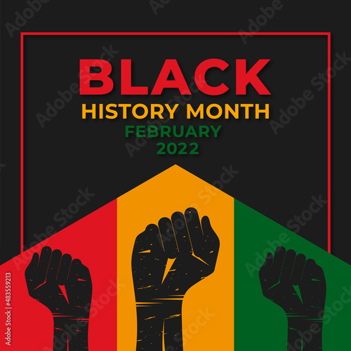 Black history month 2022 African American history celebration vector illustration