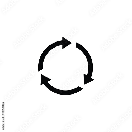 Reload simple flat icon vector illustration. Repeat icon vector