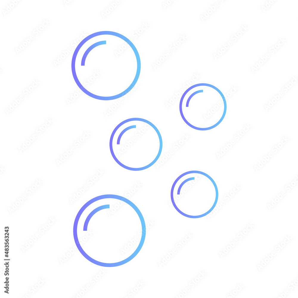 Bubbles vector icon with gradient Bubbles vector icon with gradient