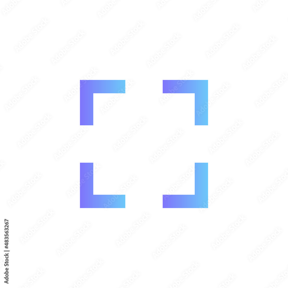 Frame vector icon with gradient Frame vector icon with gradient