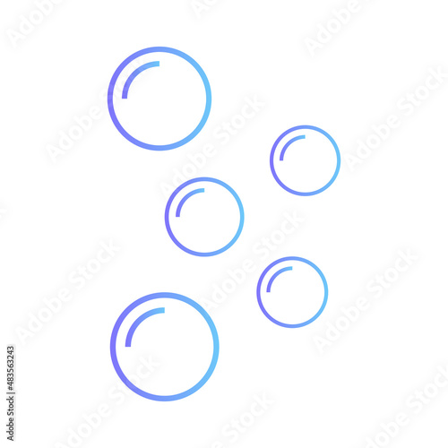Bubbles vector icon with gradient