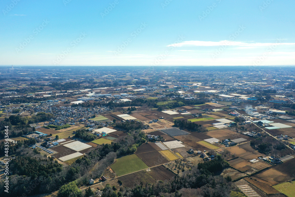 Obraz premium 千葉県酒々井町の空撮