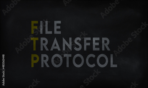 FILE TRANSFER PROTOCOL (FTP) on chalk board