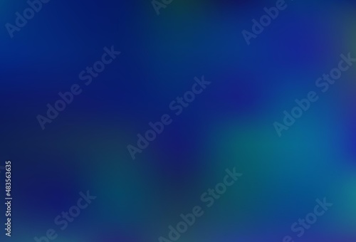 Dark BLUE vector bokeh and colorful pattern.
