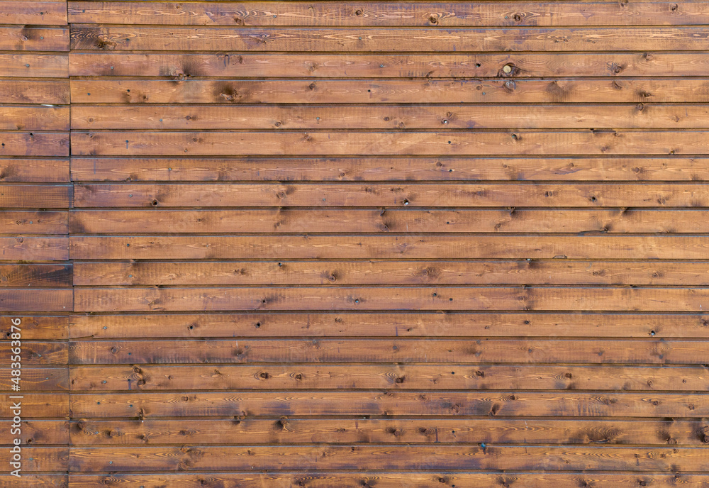 Obraz premium Plank wall made of light beautiful wood. Natural wood pattern. Surface fragment