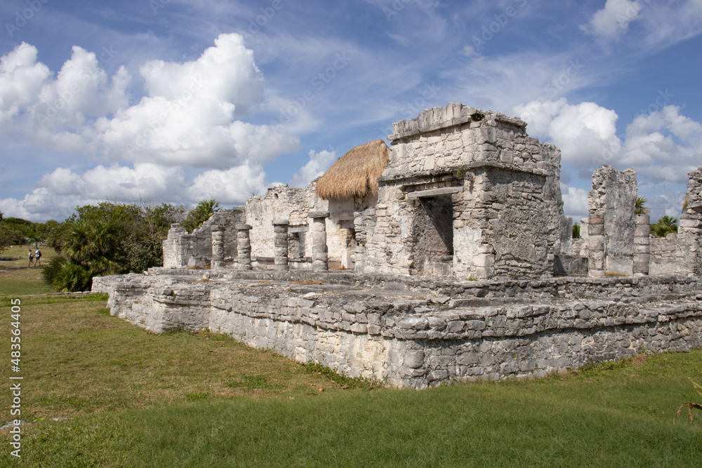 An ancient Mayan ruin in the city of Tulum, was a city belonging to the Mayan civilization that was next to the beach of Tulum, in the Mayan Riviera of Mexico. A place of tourism and vacations.