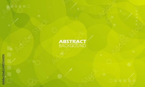 Abstract green background  with fluid design and gradient. Vector illustration of EPS 10