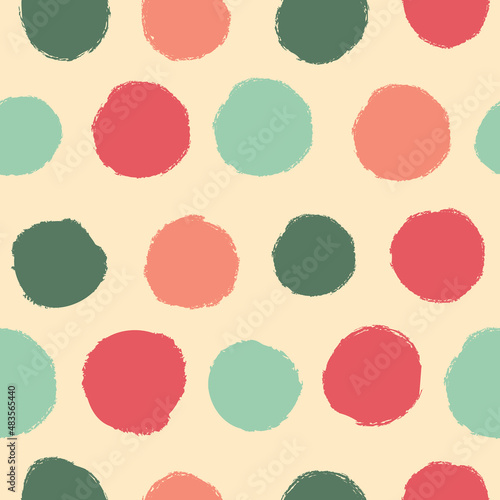 Seamless texture with funny polka dots.