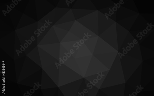 Dark Silver, Gray vector shining hexagonal template.