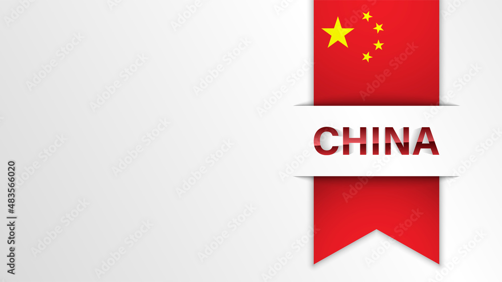 EPS10 Vector Patriotic background with China flag colors.