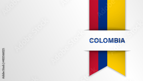 EPS10 Vector Patriotic background with Colombia flag colors.