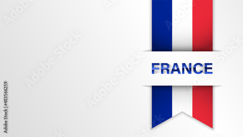 EPS10 Vector Patriotic background with France flag colors.