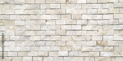 白やベージュの煉瓦ブロックの背景テクスチャー