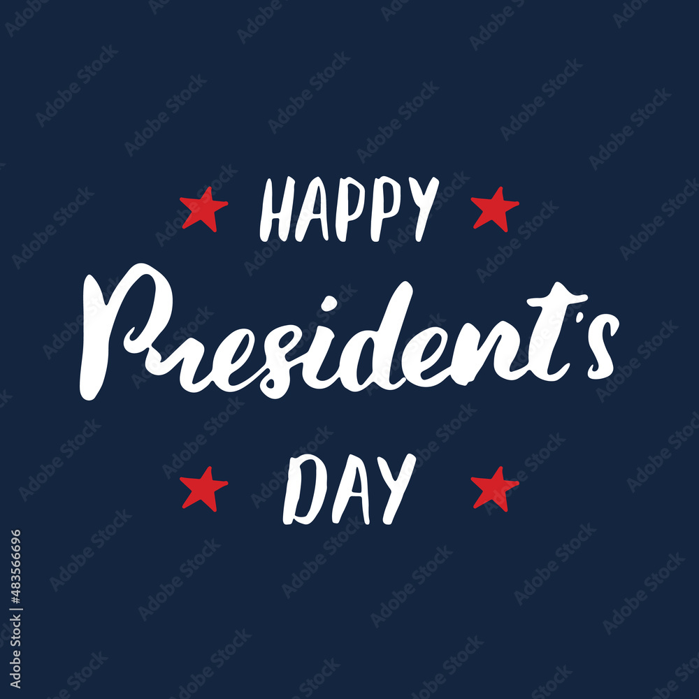 Happy President's Day USA greeting card, United States of America celebration. american holiday, vector illustration