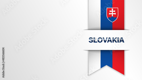 Photography EPS10 Vector Patriotic background with Slovakia flag colors.