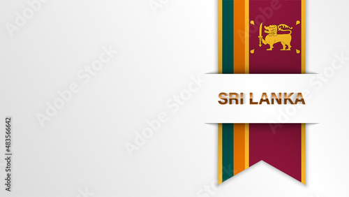 EPS10 Vector Patriotic background with Sri Lanka flag colors.