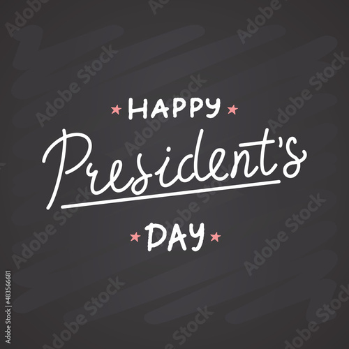 Happy President s Day USA greeting card  United States of America celebration. american holiday  vector illustration