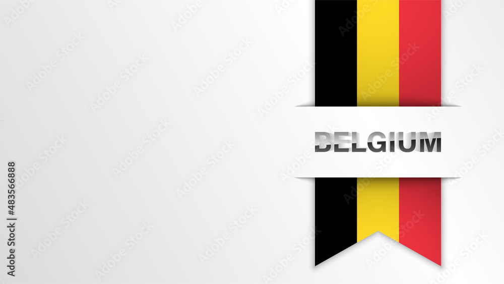 Fototapeta premium EPS10 Vector Patriotic background with Belgium flag colors.