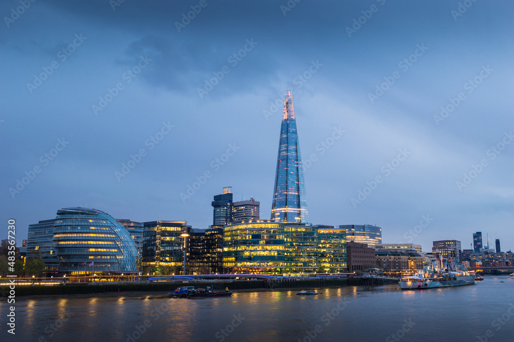 View on modern buildings in London City, United Kingdom