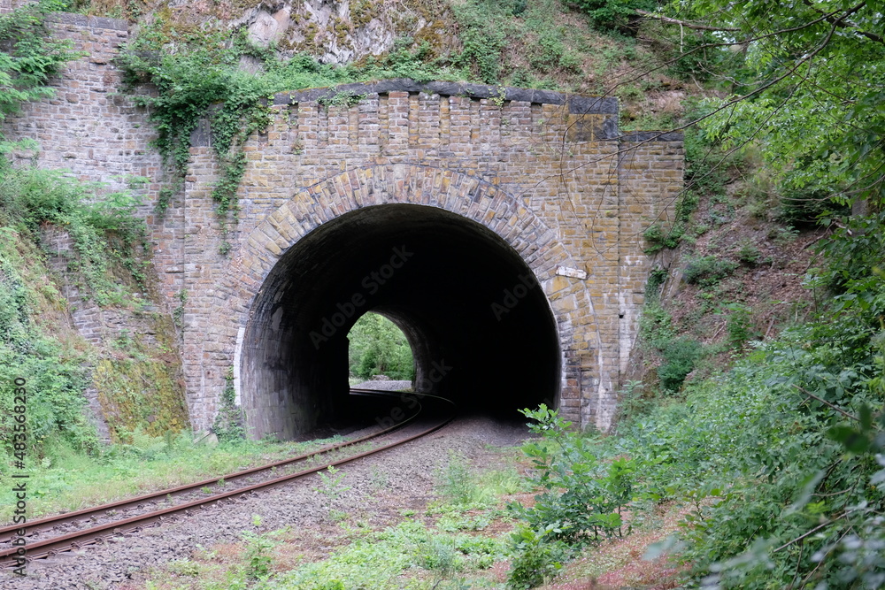 FU 2020-06-20 Ahrtour hin 768 Schienen führen in den Tunnel hinein