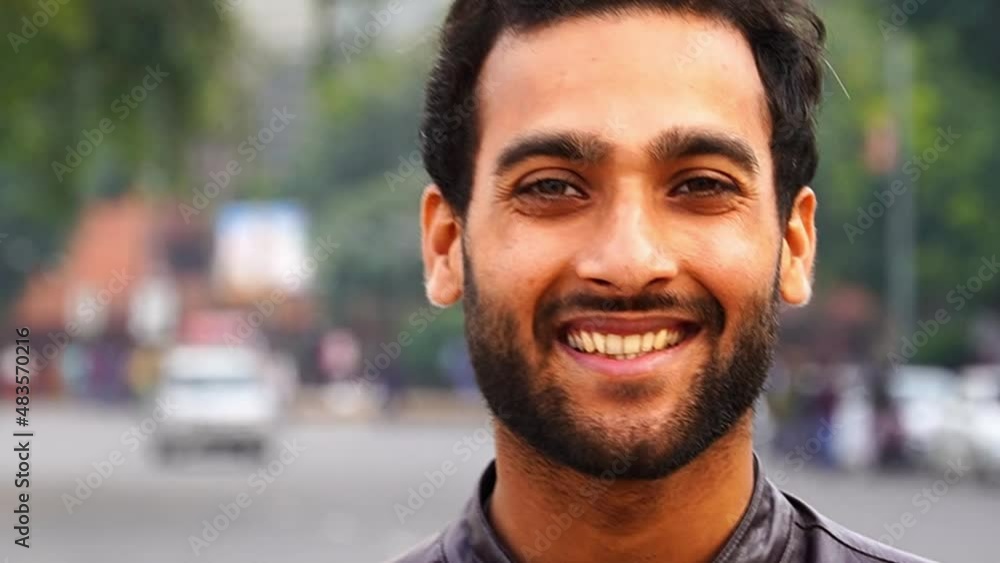 Young Indian boy video smiling in front of camera Young Indian boy video smiling in front of camera