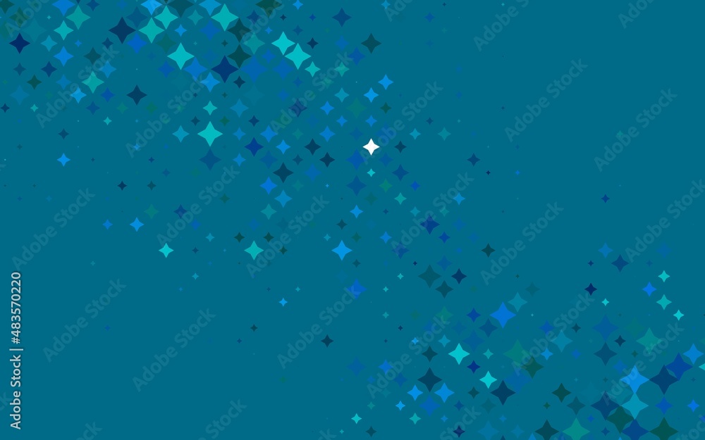 Light BLUE vector template with sky stars. Light BLUE vector template with sky stars.