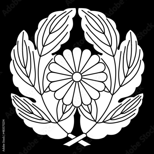 西郷隆盛の家紋です。抱き菊の葉に菊といいます。