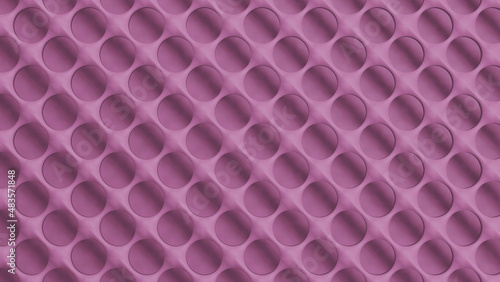 A pink hole with bulge border (3D Rendering)