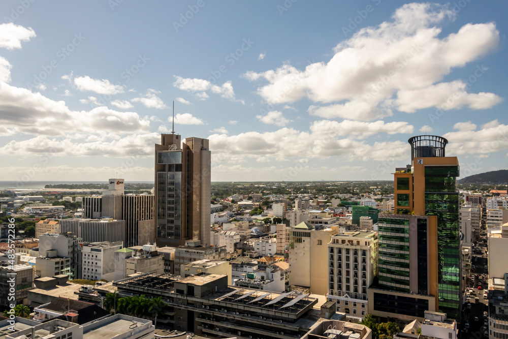 Naklejka premium Port Louis skyline