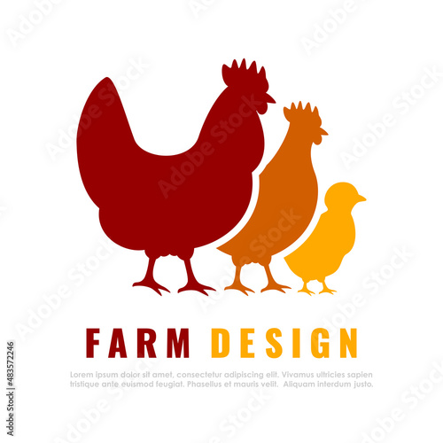 Poultry farm vector icon
