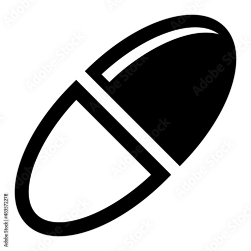 Medical pill vector icon