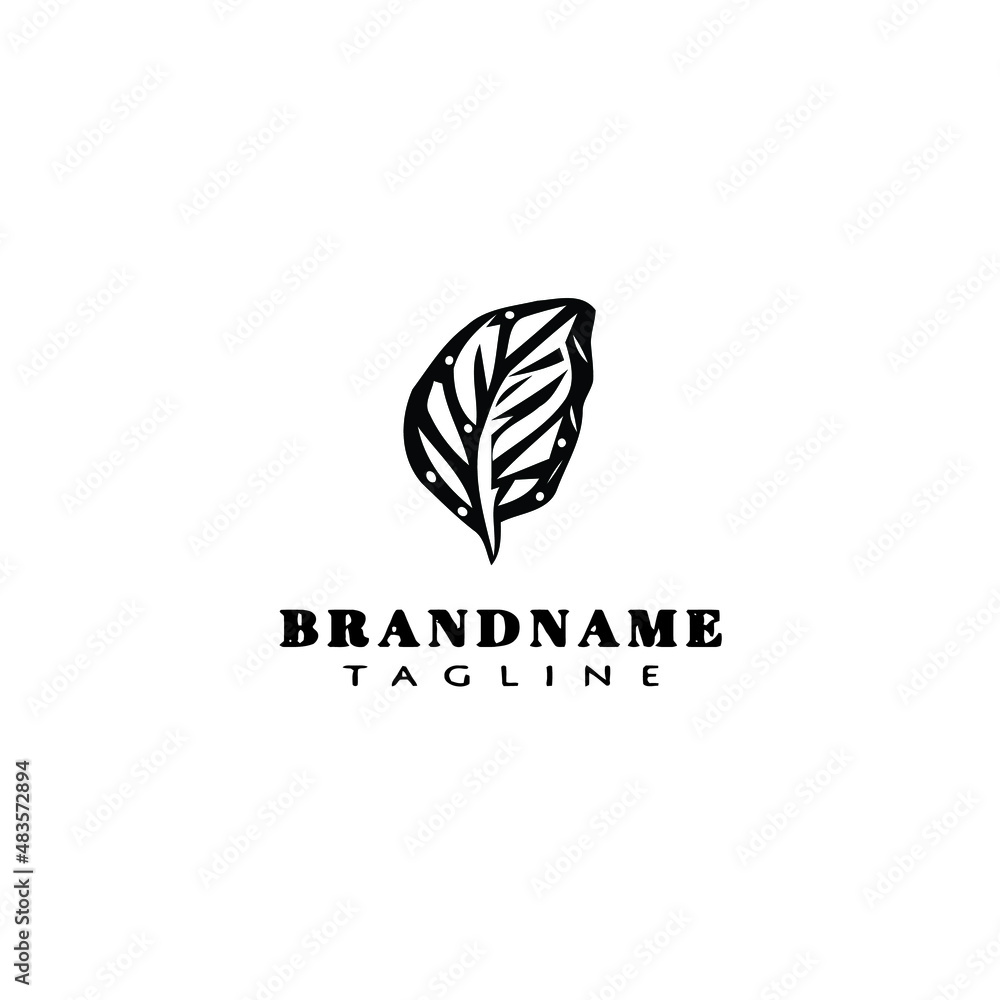 leaf logo cartoon icon design template black symbol vector illustration leaf logo cartoon icon design template black symbol vector illustration