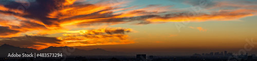 Colorful Sunset of Phoenix, Arizona Skyline