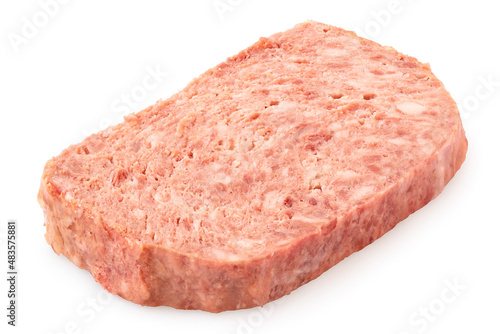 Slice of pork luncheon meat.