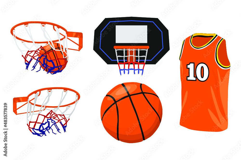 Set of basketball equipment