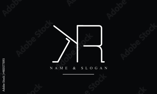 RK, KR, R, K abstract letters logo monogram photo