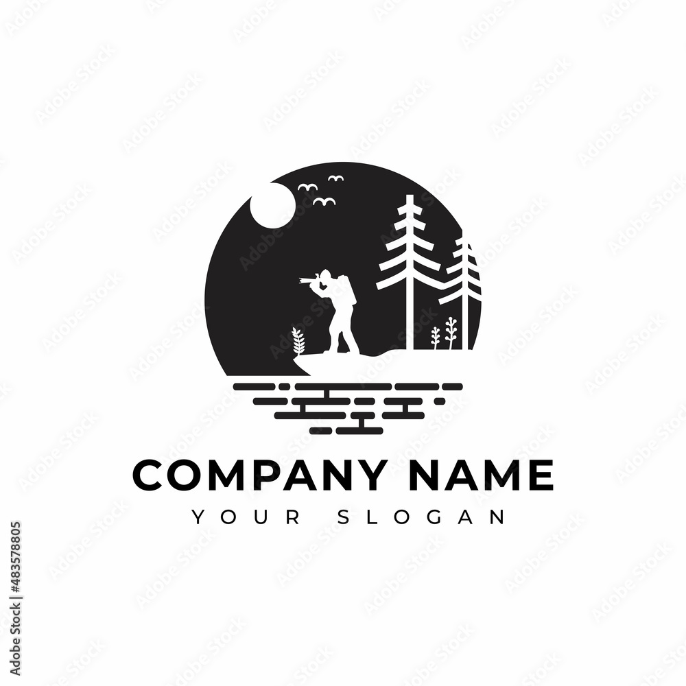 Naklejka premium nature photography logo vector design template